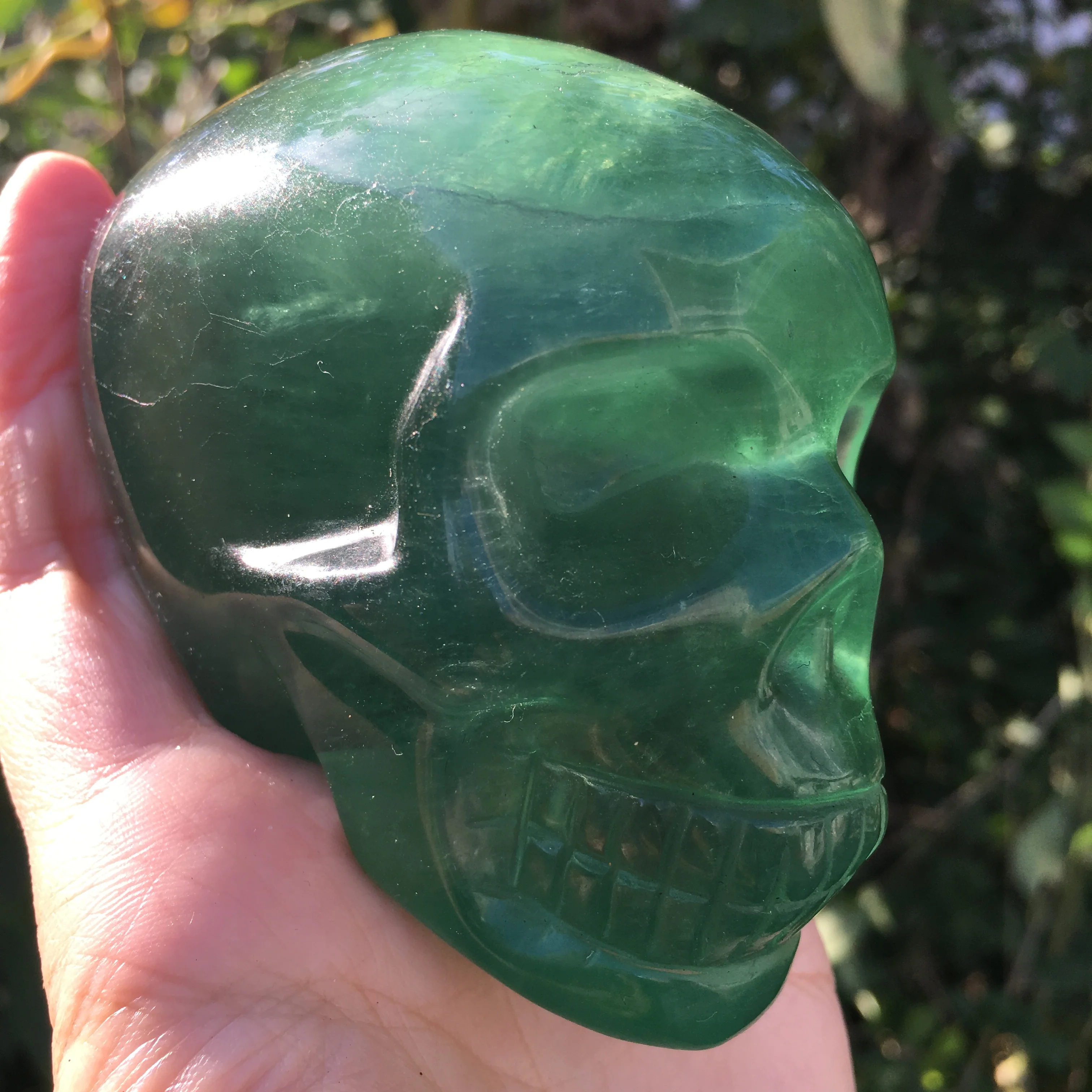 600-650g Natural Green Fluorite Quartz Skull Gemstone Head Healing Crystal Craft Home Decorative Healing
600-650g Natural Green Fluorite Quartz Skull Gemstone Head Healing Crystal Craft Home Decorative Healing