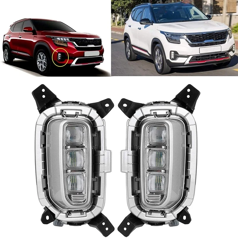 2Pcs Car Daytime Running Lamp Daylight Driving Fog Lights LED Vehicle Modification for Kia KX3 Seltos 2020
2Pcs Car Daytime Running Lamp Daylight Driving Fog Lights LED Vehicle Modification for Kia KX3 Seltos 2020