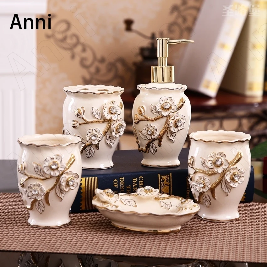 Creative Flower Relief Bathroom Accessories Set Ceramic Nordic Vintage Home Toiletries Organizer Bathroom Decoration Accessories
Creative Flower Relief Bathroom Accessories Set Ceramic Nordic Vintage Home Toiletries Organizer Bathroom Decoration Accessories