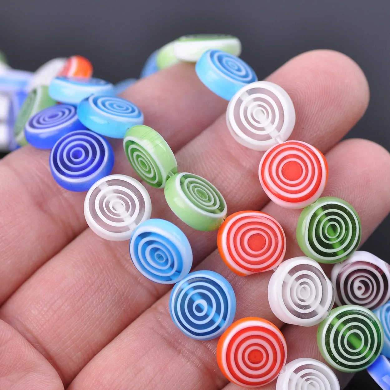 Flat Round Shape Mixed Circles Pattern 8mm 10mm 12mm Millefiori Glass Loose Beads for DIY Crafts Jewelry Making Findings
Flat Round Shape Mixed Circles Pattern 8mm 10mm 12mm Millefiori Glass Loose Beads for DIY Crafts Jewelry Making Findings