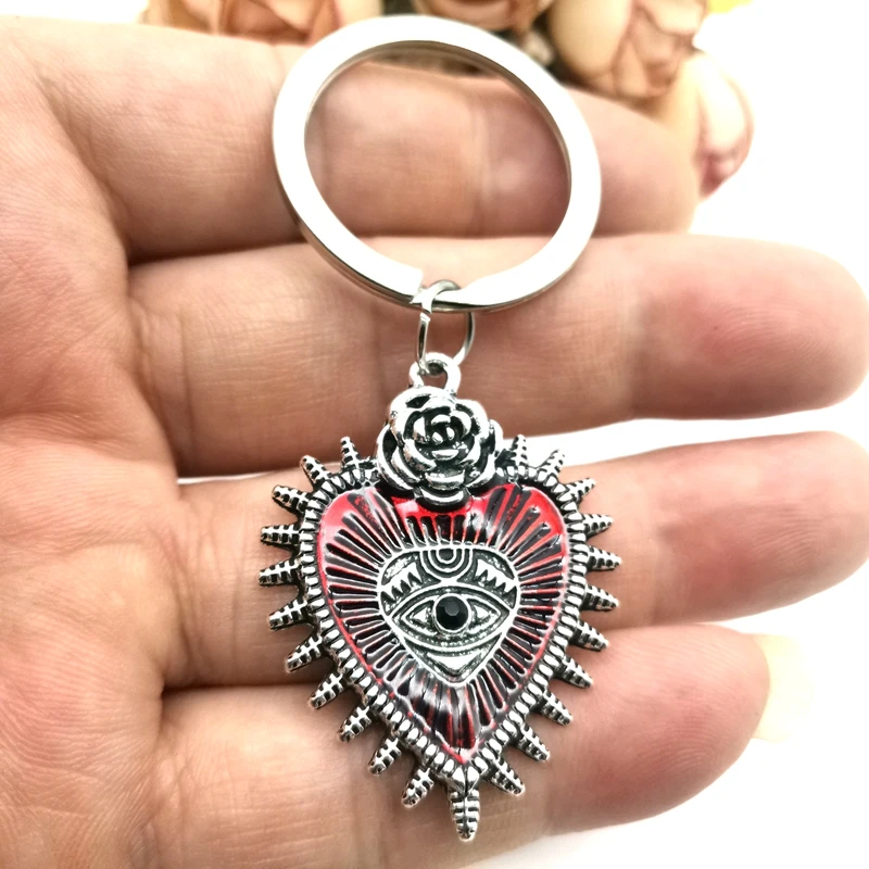 Mysterious Dark Gothic Hanging Keychain Jewelry Blood Rose Heart Oil Bat Gothic Keychain for Men and Women Retro Keychain
Mysterious Dark Gothic Hanging Keychain Jewelry Blood Rose Heart Oil Bat Gothic Keychain for Men and Women Retro Keychain