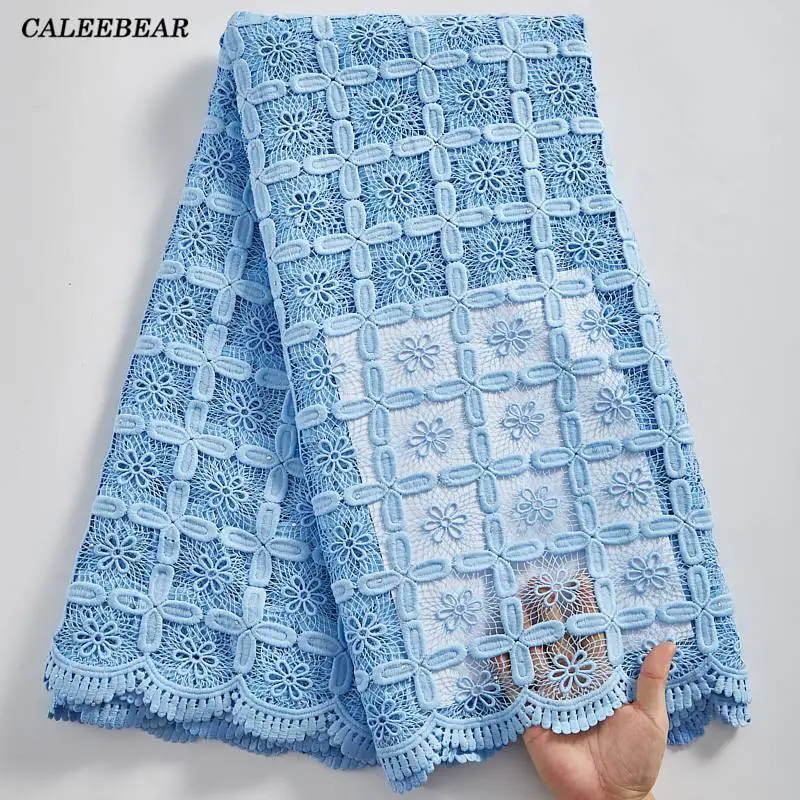 Latest Nigeria Water Soluble Guipure Cord Lace 2021 High Quality Sky Blue Lace Material African Lace Fabric For Party DressS2414
Latest Nigeria Water Soluble Guipure Cord Lace 2021 High Quality Sky Blue Lace Material African Lace Fabric For Party DressS2414