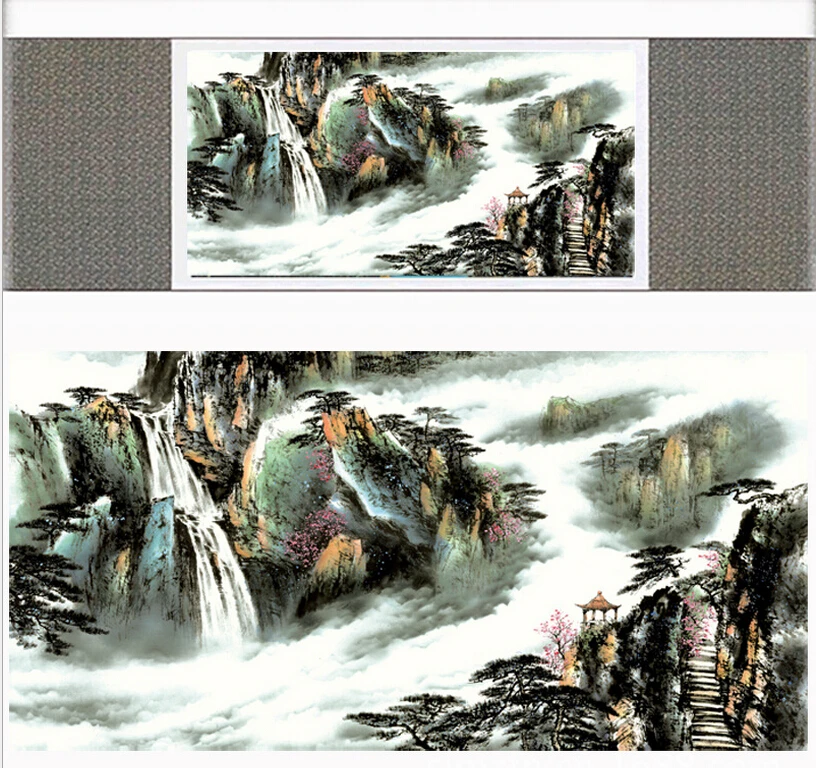 landscape art painting Mountain and River art painting top quality silk scroll painting
landscape art painting Mountain and River art painting top quality silk scroll painting