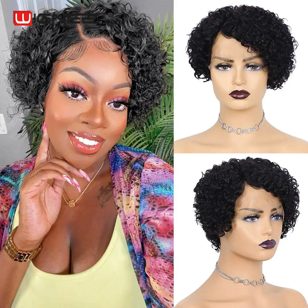 Wignee Pixie Cut Curly Bob Wig 13x4x1 Lace Front Human Hair Wigs 150% Density Brazilian Remy Hair Pre Plucked Natural Hairline
Wignee Pixie Cut Curly Bob Wig 13x4x1 Lace Front Human Hair Wigs 150% Density Brazilian Remy Hair Pre Plucked Natural Hairline
