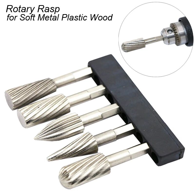 Electric Rotary Grinder Burr Bits HSS Wood Files 1/4" Rotary Burr Set For Soft Metal Plastic Wood Grinding Carving Rotary Rasp
Electric Rotary Grinder Burr Bits HSS Wood Files 1/4" Rotary Burr Set For Soft Metal Plastic Wood Grinding Carving Rotary Rasp