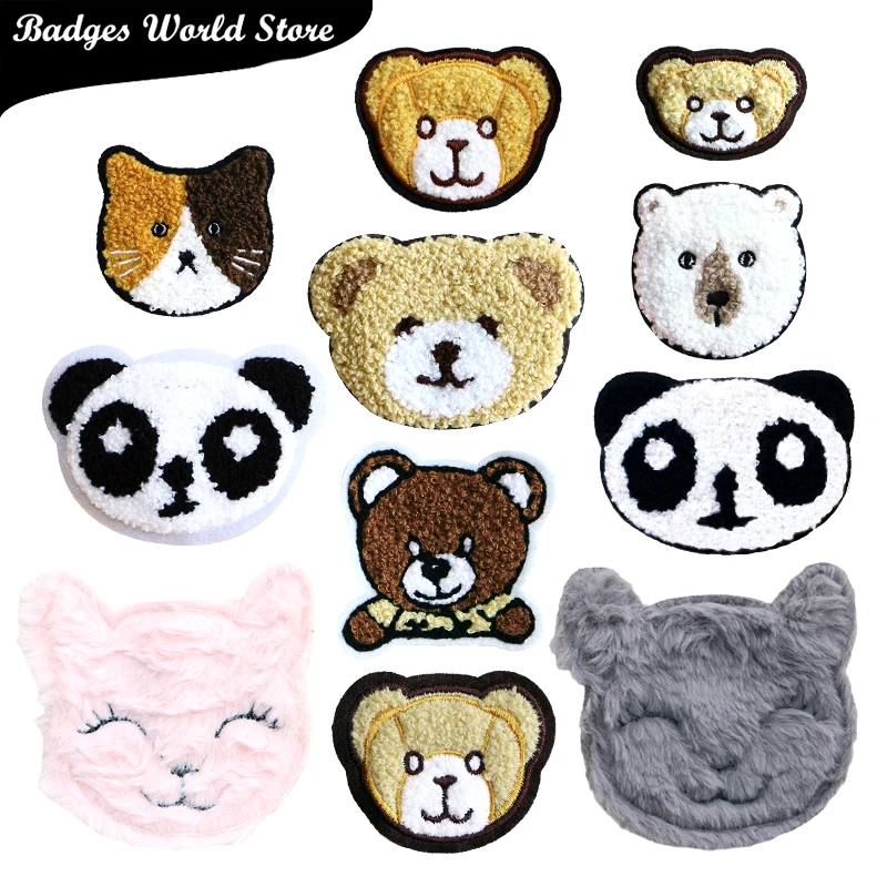 Cute Bear Panda Cat Chenille Icon Towel Embroidered Iron on Patches DIY Stripes Clothes Patchwork Sticker Badges on the Backpack
Cute Bear Panda Cat Chenille Icon Towel Embroidered Iron on Patches DIY Stripes Clothes Patchwork Sticker Badges on the Backpack