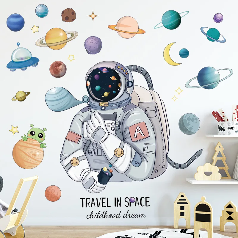 Creative Space Astronaut Wall Sticker for Kids Rooms Boys Bedroom Vinyl Aesthetic Decorative Stickers
Creative Space Astronaut Wall Sticker for Kids Rooms Boys Bedroom Vinyl Aesthetic Decorative Stickers
