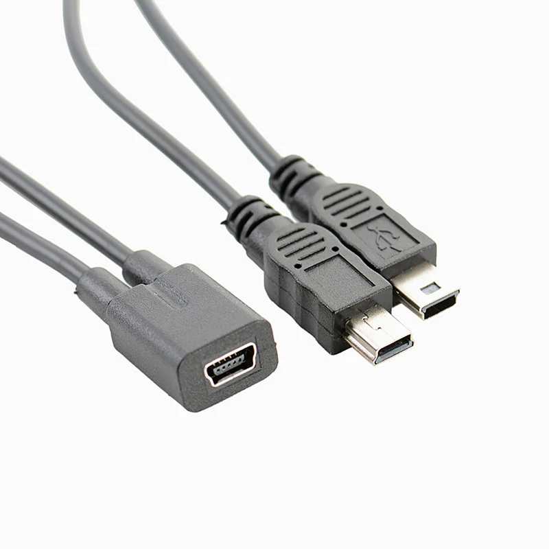 Mini USB 5Pin Female to mini usb 5pin male + mini USB male Y Splitter 1 to 2 Converter Charging Cable 30CM
Mini USB 5Pin Female to mini usb 5pin male + mini USB male Y Splitter 1 to 2 Converter Charging Cable 30CM