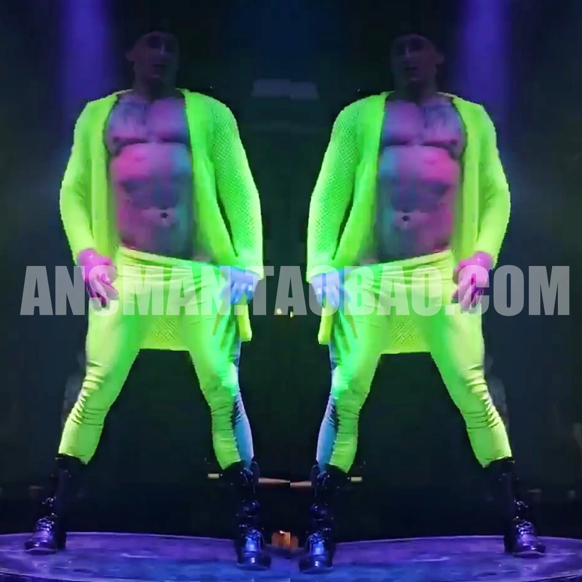 bar nightclub gogo show male fluorescent green muscle masculine leggings jacket performance clothing suit
bar nightclub gogo show male fluorescent green muscle masculine leggings jacket performance clothing suit