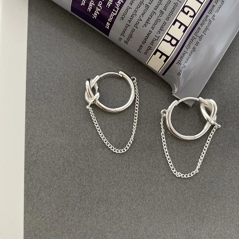 Silvology 925 Sterling Silver Rope Knot Tassel Hoop Earrings Chain Tie A Knot Design Earrings for Women 925 Stylish Jewelry Gift
Silvology 925 Sterling Silver Rope Knot Tassel Hoop Earrings Chain Tie A Knot Design Earrings for Women 925 Stylish Jewelry Gift