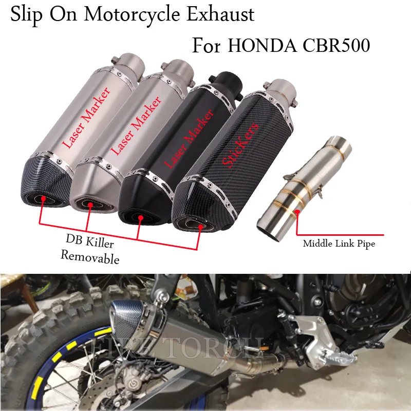 Slip On For HONDA CBR500 CB500F CB500X 2013-2019 Motorcycle Exhaust Escape Modified DB Killer Muffler Tube Mid Middle Link Pipe
Slip On For HONDA CBR500 CB500F CB500X 2013-2019 Motorcycle Exhaust Escape Modified DB Killer Muffler Tube Mid Middle Link Pipe