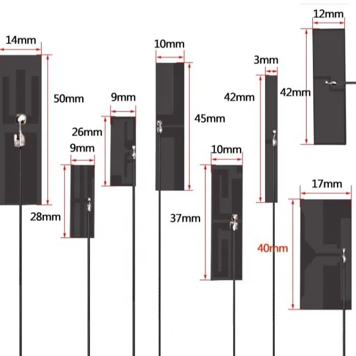 40*15mm 4G mini LTE internal FPC patch glue antenna with 90 degree flying 1.13mm lead to ufl
40*15mm 4G mini LTE internal FPC patch glue antenna with 90 degree flying 1.13mm lead to ufl