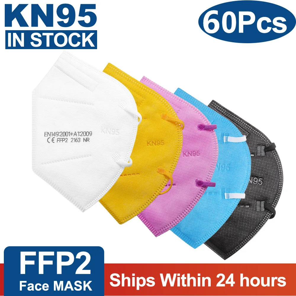 60 PCS FFP2 Mask Adult Health Protection Mask KN95 Reusable Strong Filtration Safety Dust Respirator Face Masks Fast Delivery
60 PCS FFP2 Mask Adult Health Protection Mask KN95 Reusable Strong Filtration Safety Dust Respirator Face Masks Fast Delivery