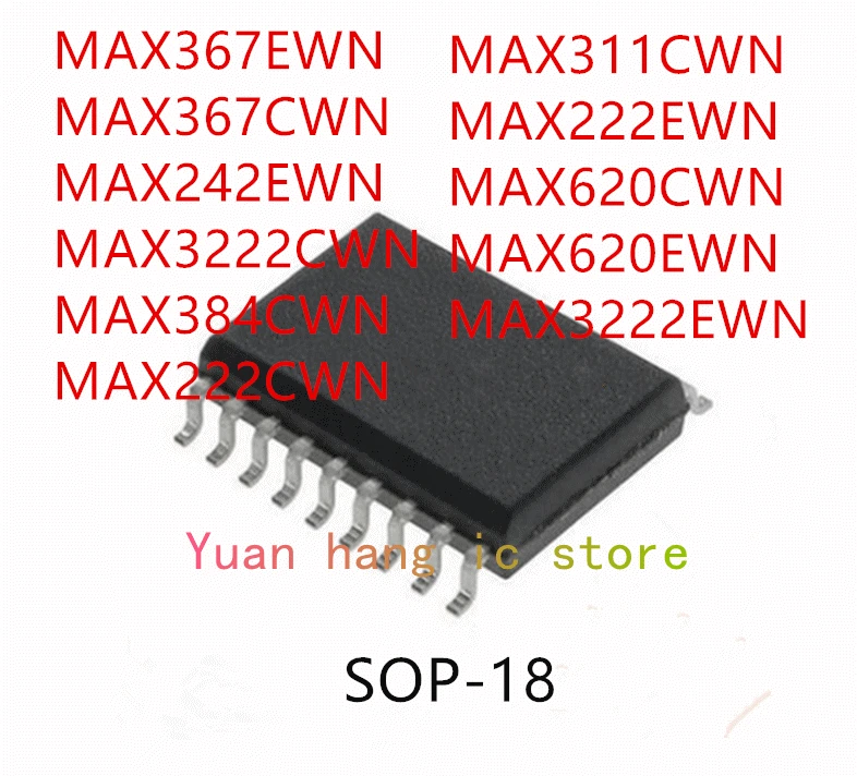 10PCS MAX367EWN MAX367CWN MAX242EWN MAX3222CWN MAX384CWN MAX222CWN MAX311CWN MAX222EWN MAX620CWN MAX620EWN MAX3222EWN IC
10PCS MAX367EWN MAX367CWN MAX242EWN MAX3222CWN MAX384CWN MAX222CWN MAX311CWN MAX222EWN MAX620CWN MAX620EWN MAX3222EWN IC