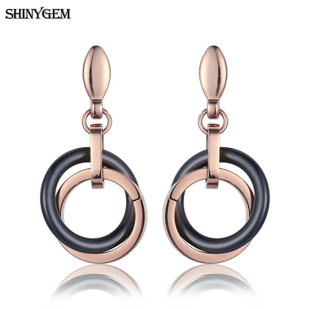 SHINYGEM Fashion Korean Design Pottery Stainless Steel Gold-Plated Ear Stud Women Gift Black/White Ceramic Drop Dangle Earrings
SHINYGEM Fashion Korean Design Pottery Stainless Steel Gold-Plated Ear Stud Women Gift Black/White Ceramic Drop Dangle Earrings