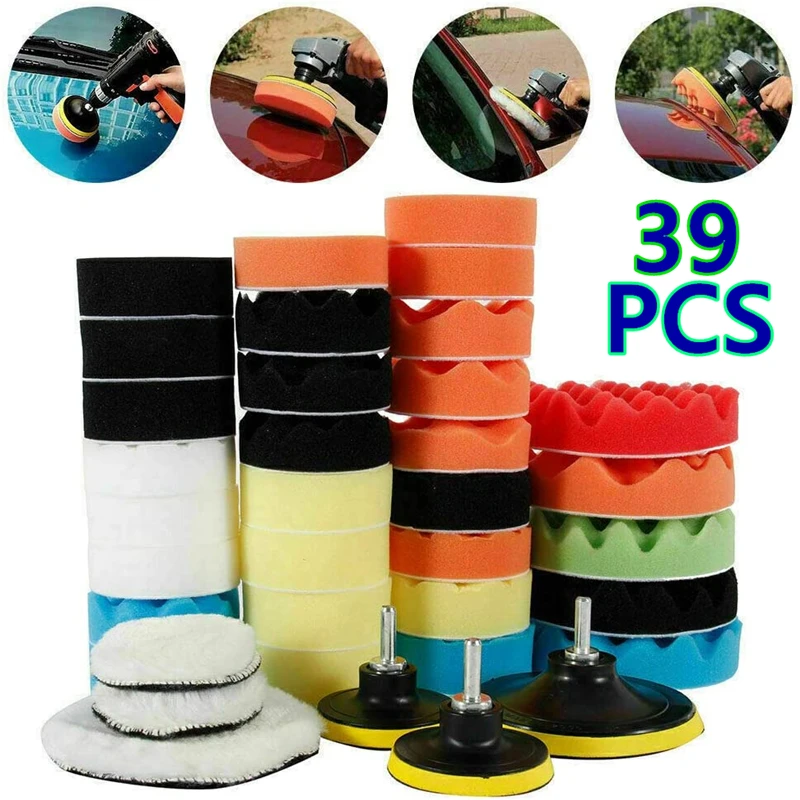 Car Polishing Pads Sponge Wool Polishing Waxing Buffing Pads Kit for Auto Car Polishers with M10 Drill Adapter
Car Polishing Pads Sponge Wool Polishing Waxing Buffing Pads Kit for Auto Car Polishers with M10 Drill Adapter