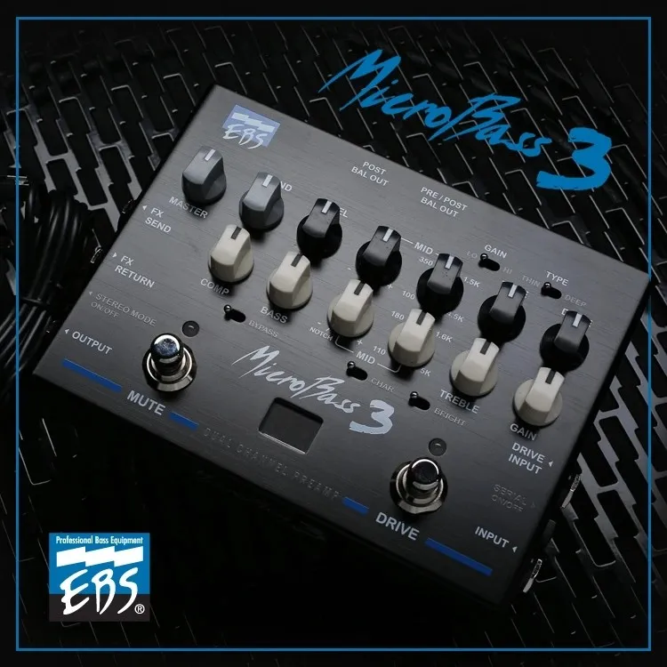 New EBS MB3 MicroBass III 3-generation dual-channel acoustic instrument preamp bass effect
New EBS MB3 MicroBass III 3-generation dual-channel acoustic instrument preamp bass effect