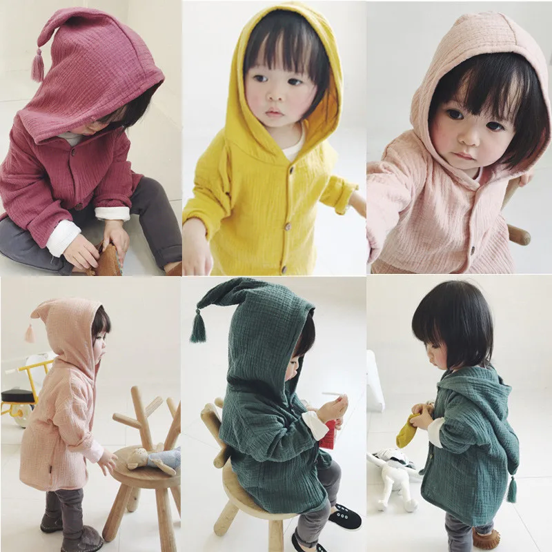 1-5T Spring Baby Cute Cotton Coat Jacket For Girls Tassel Hooded Boys Full Sleeve Outerwear Thin Children Summer Outwear Toddler
1-5T Spring Baby Cute Cotton Coat Jacket For Girls Tassel Hooded Boys Full Sleeve Outerwear Thin Children Summer Outwear Toddler