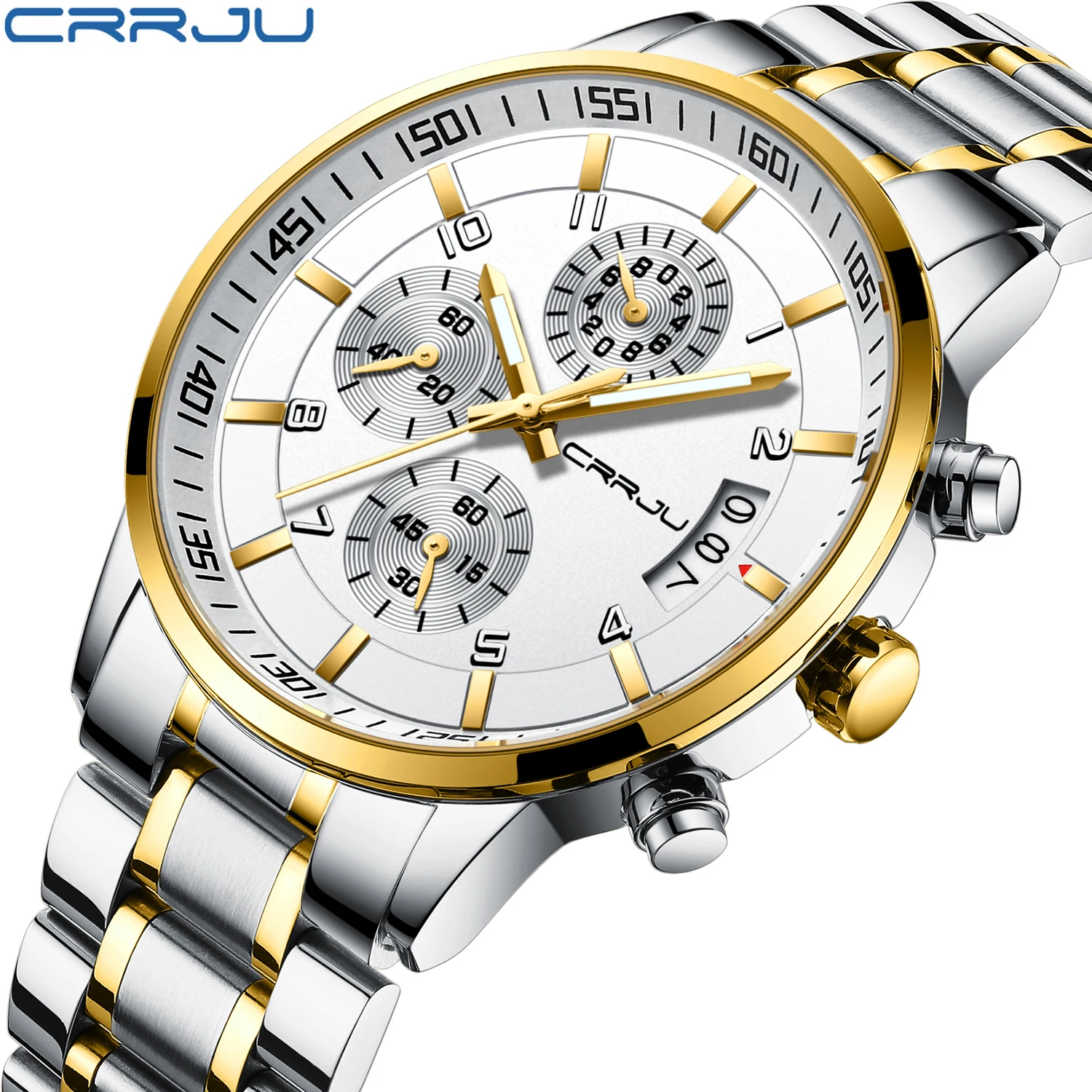 CRRJU Luxury Wrist Watches for Men Stainless Steel Quartz Wristwatches with Chronograph Casual Sport Clock
CRRJU Luxury Wrist Watches for Men Stainless Steel Quartz Wristwatches with Chronograph Casual Sport Clock