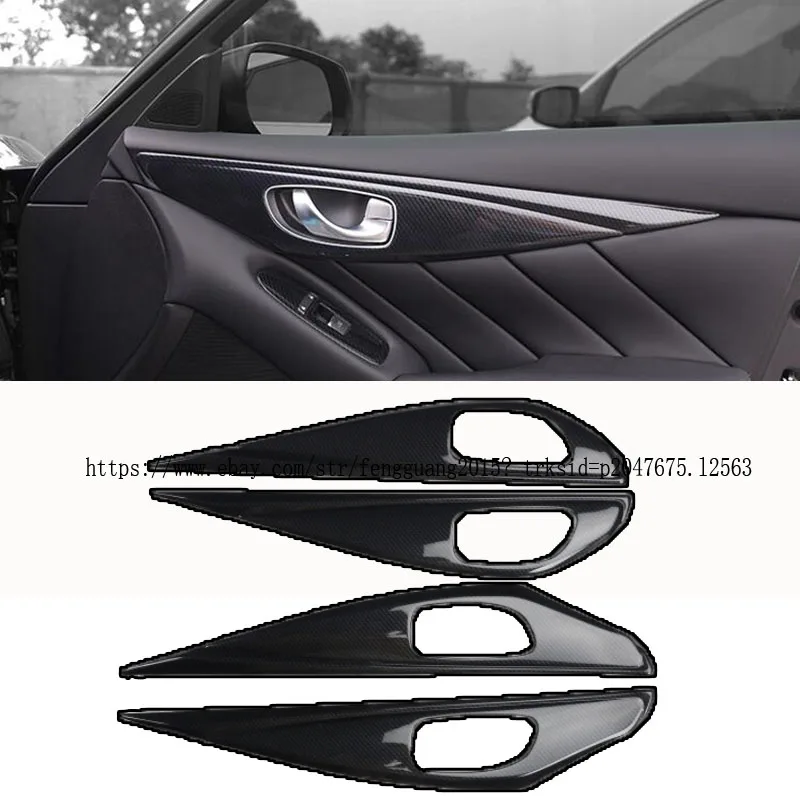 Fit For Infiniti Q50 2014 2015 2016 2017 2018 ABS Carbon Fiber Car Door internal handle trim cover 4pcs
Fit For Infiniti Q50 2014 2015 2016 2017 2018 ABS Carbon Fiber Car Door internal handle trim cover 4pcs
