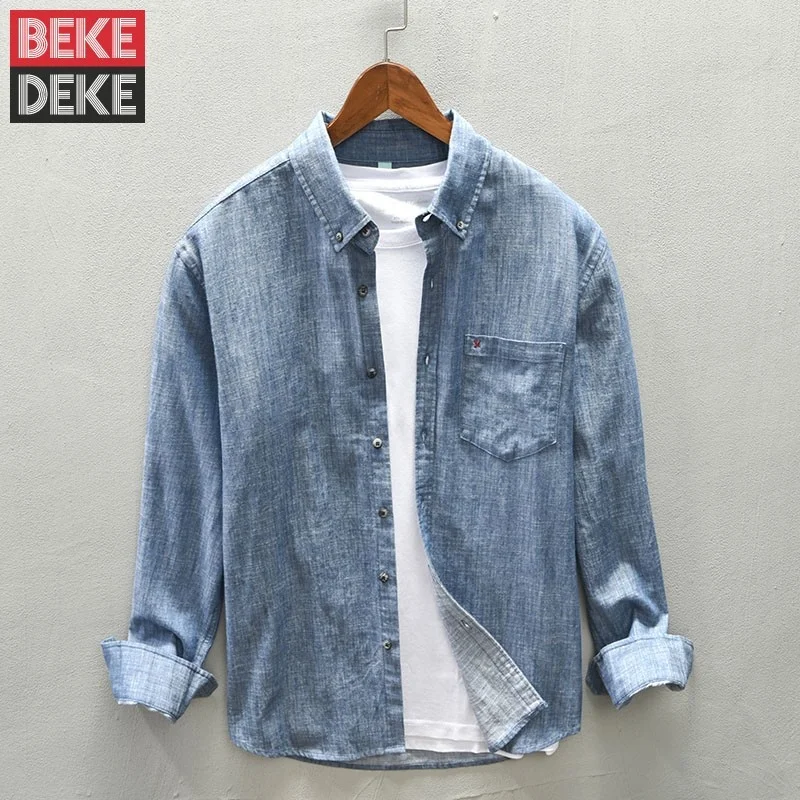 Casual Japanese Cotton Shirt Men Spring Autumn Long Sleeve Loose Fit Single Breasted Tops Turn-Down Collar Fashion Mens Shirts
Casual Japanese Cotton Shirt Men Spring Autumn Long Sleeve Loose Fit Single Breasted Tops Turn-Down Collar Fashion Mens Shirts