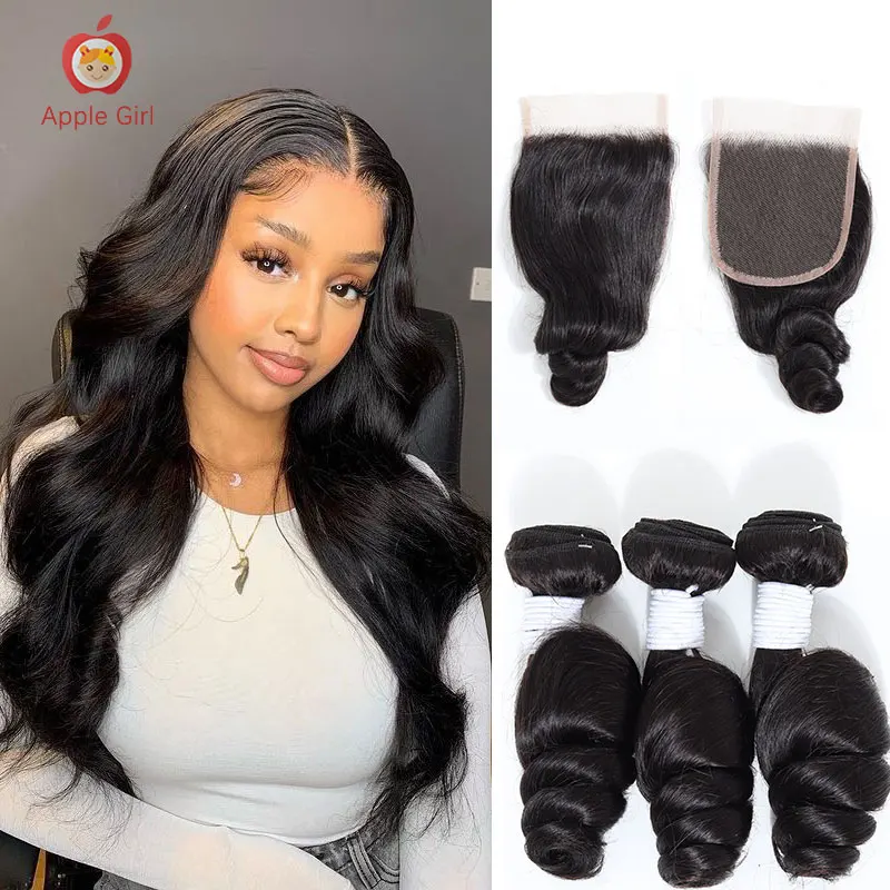 Loose Wave Bundles With Closure Transparent Lace Closure With Bundles Brazilian Applegirl Remy Human Hair 30 Inch
Loose Wave Bundles With Closure Transparent Lace Closure With Bundles Brazilian Applegirl Remy Human Hair 30 Inch