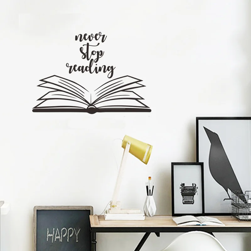Never Stop Reading Creative Pattern Wall Sticker Study Living Room Background Decorations Slogan Wallpaper Removable Decals
Never Stop Reading Creative Pattern Wall Sticker Study Living Room Background Decorations Slogan Wallpaper Removable Decals
