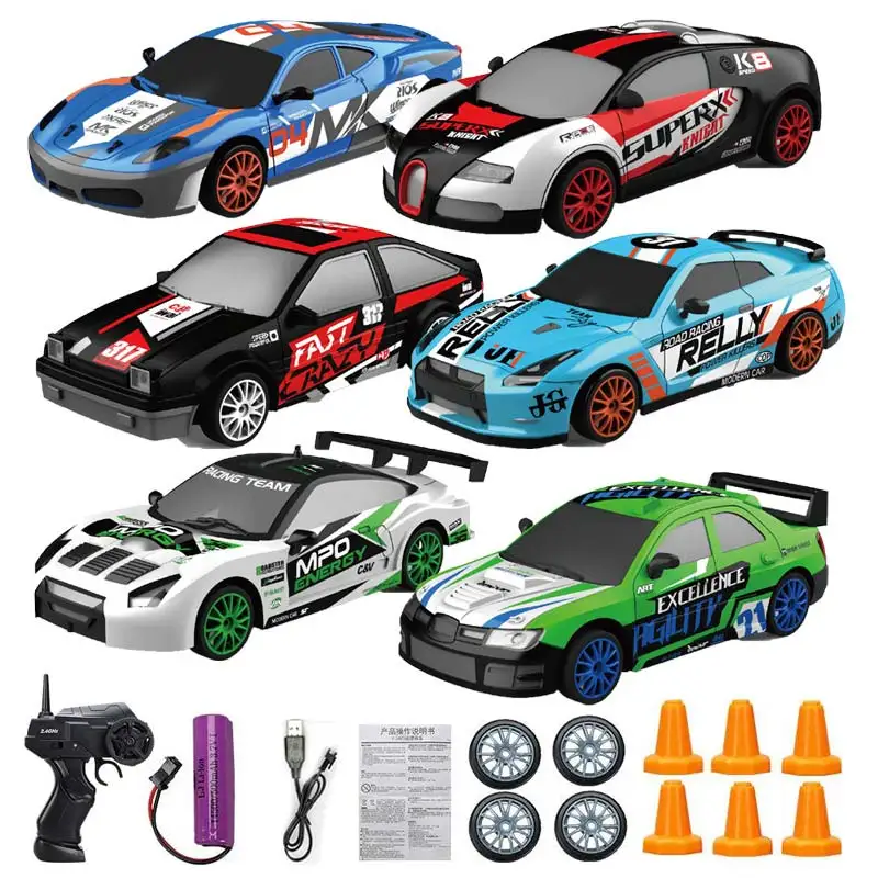 2.4G 1:24 Remote Control Car Children's Toy Boy Four-wheel Drive RC Drift Racing Car GTR Model AE86 Sports Car Birthday Gift
2.4G 1:24 Remote Control Car Children's Toy Boy Four-wheel Drive RC Drift Racing Car GTR Model AE86 Sports Car Birthday Gift