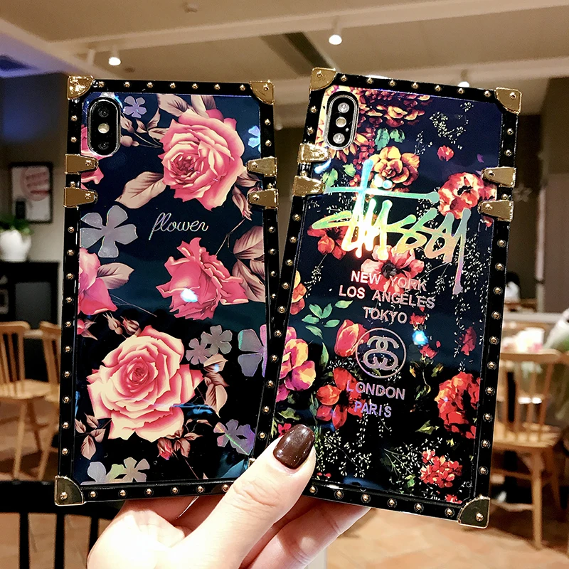 Luxury Rivet Rose Flower Blue Ray Square Phone Case For Samsung S21 S10 S9 S20 Plus Note 20 A71 A31 A21S Glossy Soft Back Cover
Luxury Rivet Rose Flower Blue Ray Square Phone Case For Samsung S21 S10 S9 S20 Plus Note 20 A71 A31 A21S Glossy Soft Back Cover