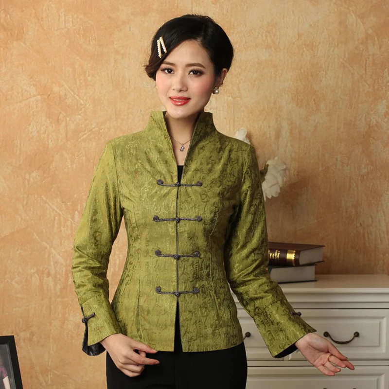 Green coat Chinese Tradition Style Lady'sTang suit Women's Long Sleeves Jacket Coat Outerwear Size M-3XL bomber jacket women
Green coat Chinese Tradition Style Lady'sTang suit Women's Long Sleeves Jacket Coat Outerwear Size M-3XL bomber jacket women
