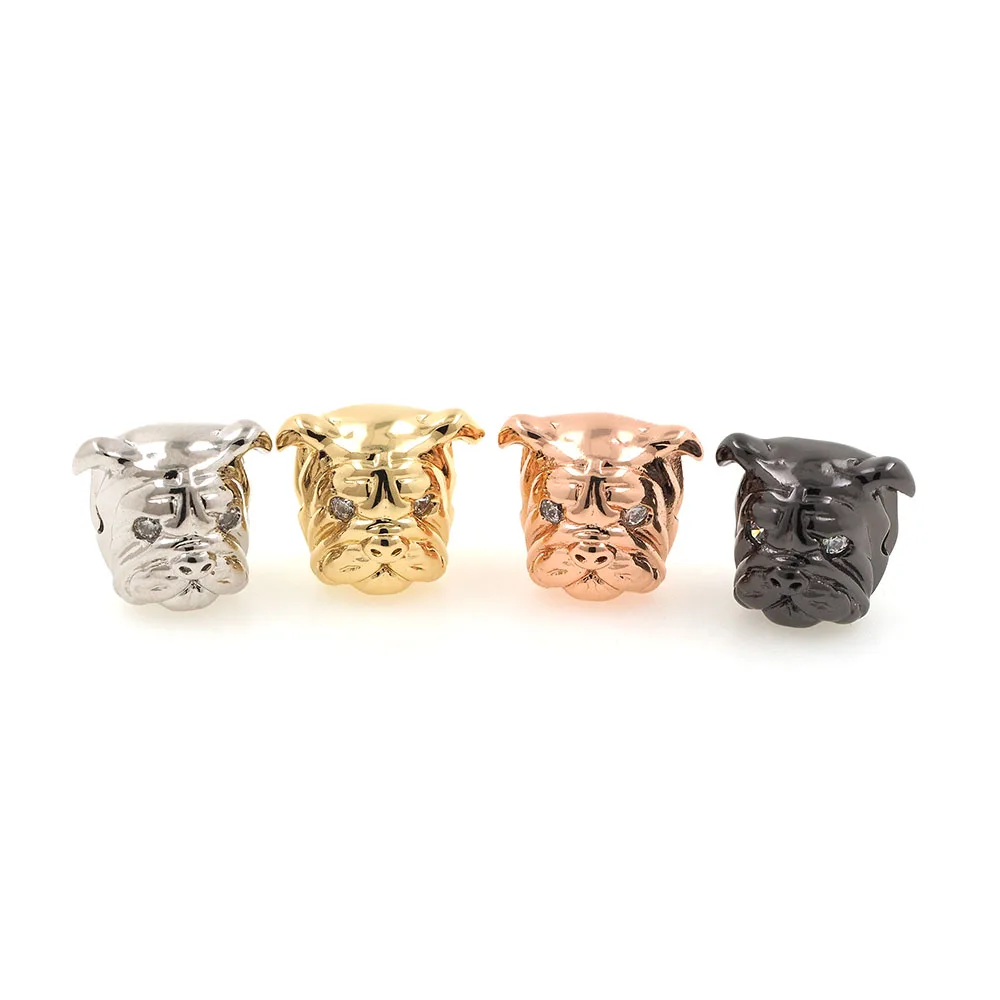 CZ Brass Micro Pave Bulldog Spacer Beads Animal Head Charms for DIY Jewerly Making 11.4x11.4x13.4MM
CZ Brass Micro Pave Bulldog Spacer Beads Animal Head Charms for DIY Jewerly Making 11.4x11.4x13.4MM