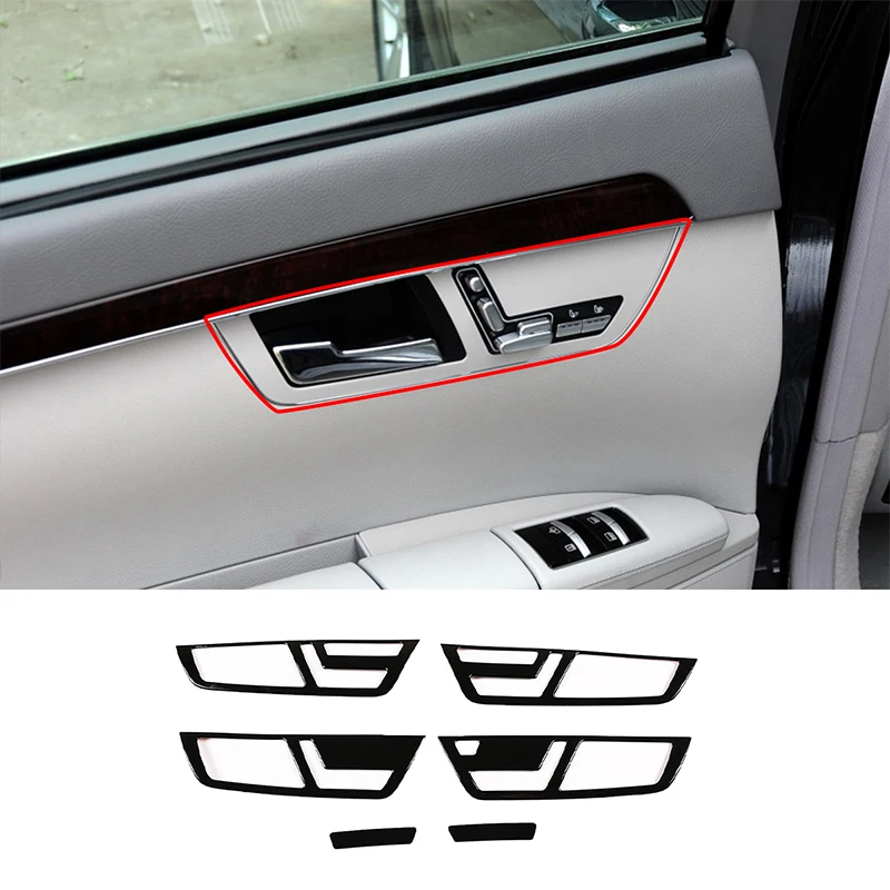 For Mercedes-Benz S-Class w221 2008-12 Black ABS Style Car Door Inner Door Handle Bowl Decoration Cover Sticker Car Accessories
For Mercedes-Benz S-Class w221 2008-12 Black ABS Style Car Door Inner Door Handle Bowl Decoration Cover Sticker Car Accessories