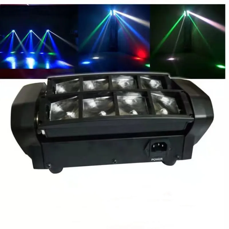 Mini LED 8x10W RGBW Moving Head Light LED Spider Beam Stage Lighting DMX 512 Spider Light Good for DJ Nightclub Party
Mini LED 8x10W RGBW Moving Head Light LED Spider Beam Stage Lighting DMX 512 Spider Light Good for DJ Nightclub Party