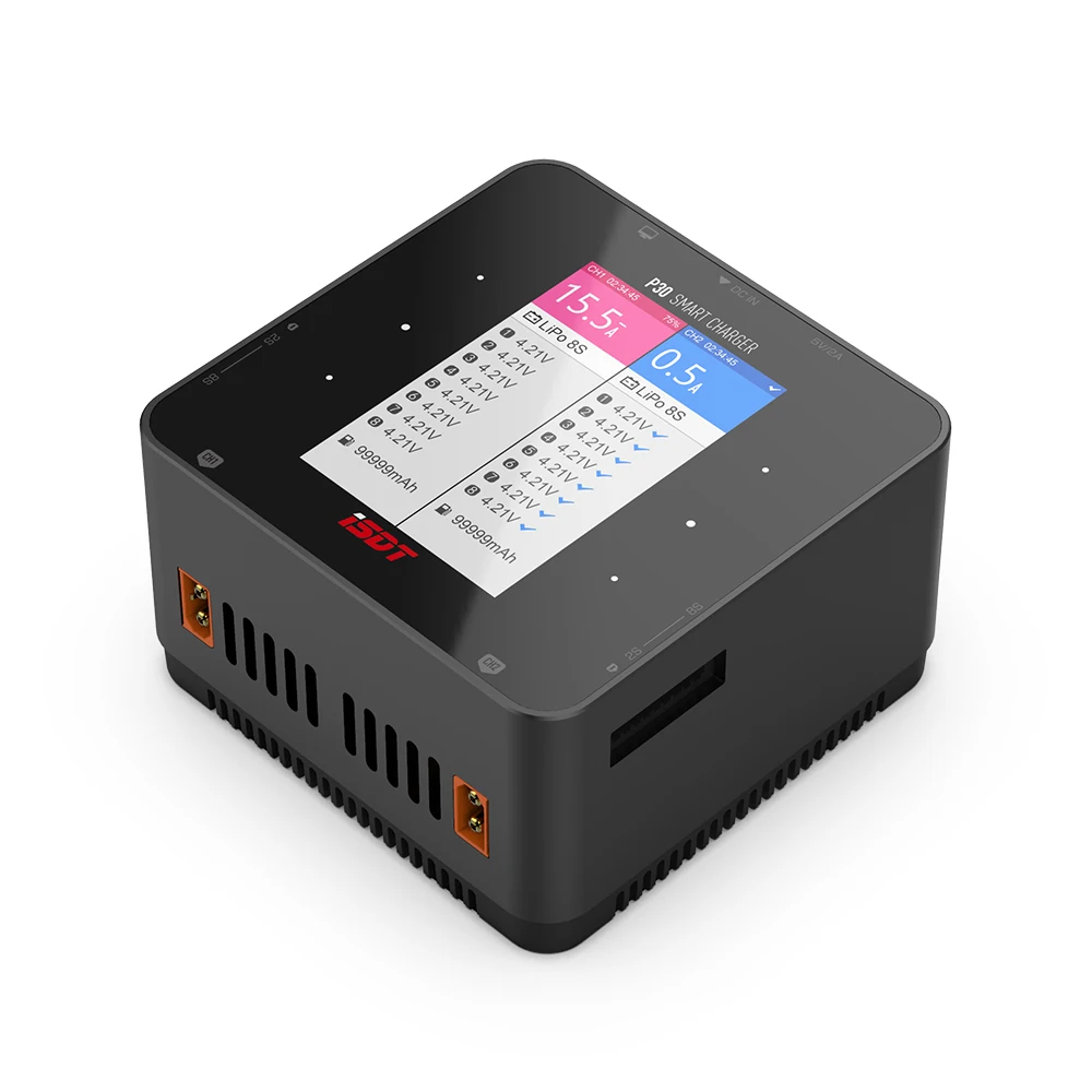 ISDT P30 1000WX2 30AX2 High Power Dual Channel BattGo Battery Balance FPV Charger Discharger for 1-8S Lipo Battery RC FPV Drone
ISDT P30 1000WX2 30AX2 High Power Dual Channel BattGo Battery Balance FPV Charger Discharger for 1-8S Lipo Battery RC FPV Drone
