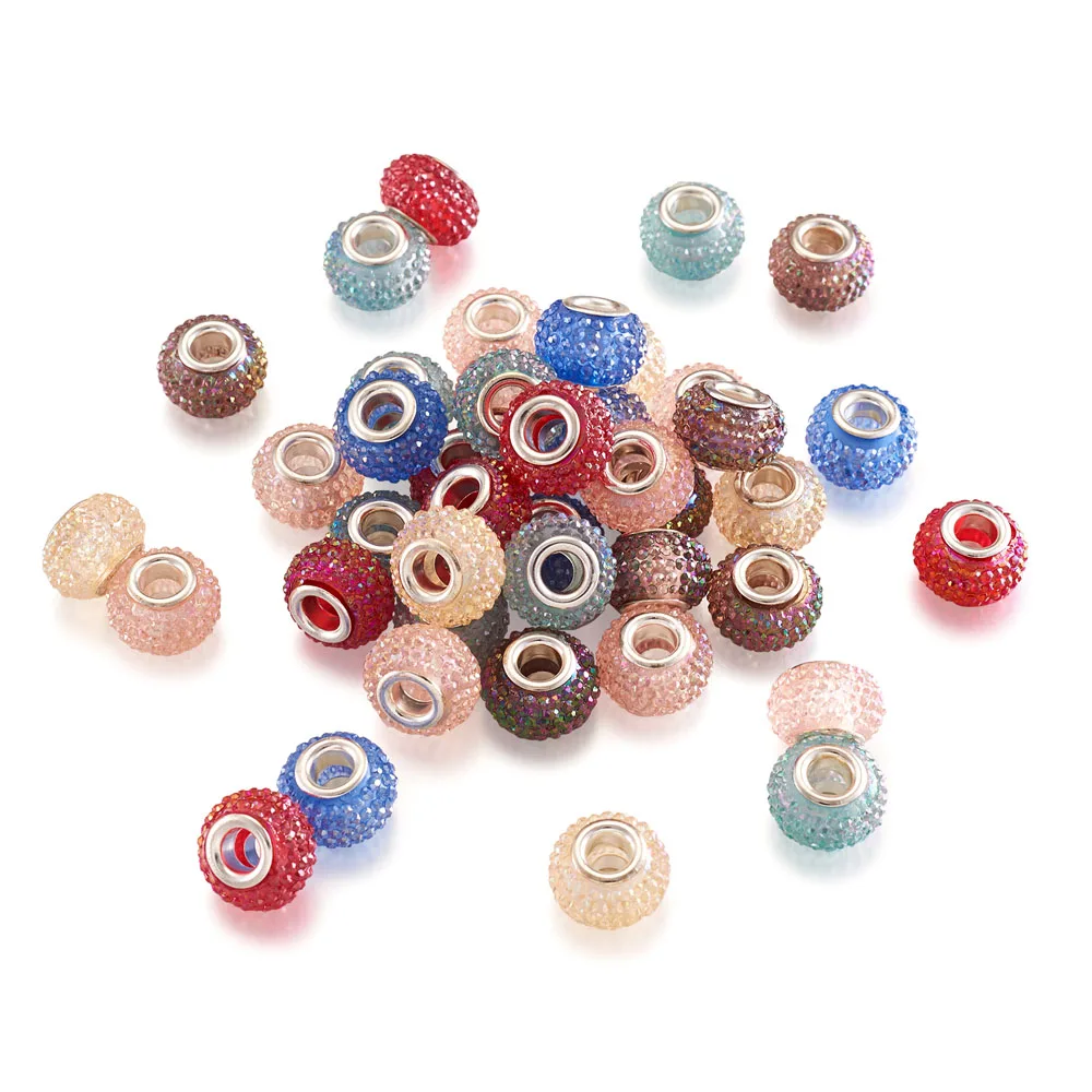 100Pcs Resin Rhinestone European Bead Large Hole Double Cores Loose Bead Mixed AB Color For DIY Bracelet Jewelry Making 14x10mm
100Pcs Resin Rhinestone European Bead Large Hole Double Cores Loose Bead Mixed AB Color For DIY Bracelet Jewelry Making 14x10mm