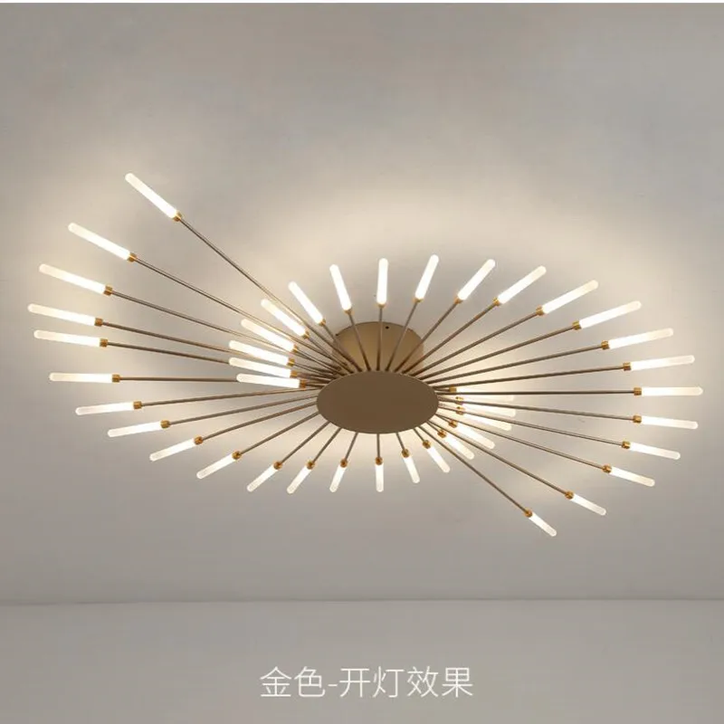 Modern LED Ceiling Lamps Nordic Chandeliers for Living Room Bedroom Gold Light Firework Style Home Decor Indoor Lighting 220V
Modern LED Ceiling Lamps Nordic Chandeliers for Living Room Bedroom Gold Light Firework Style Home Decor Indoor Lighting 220V