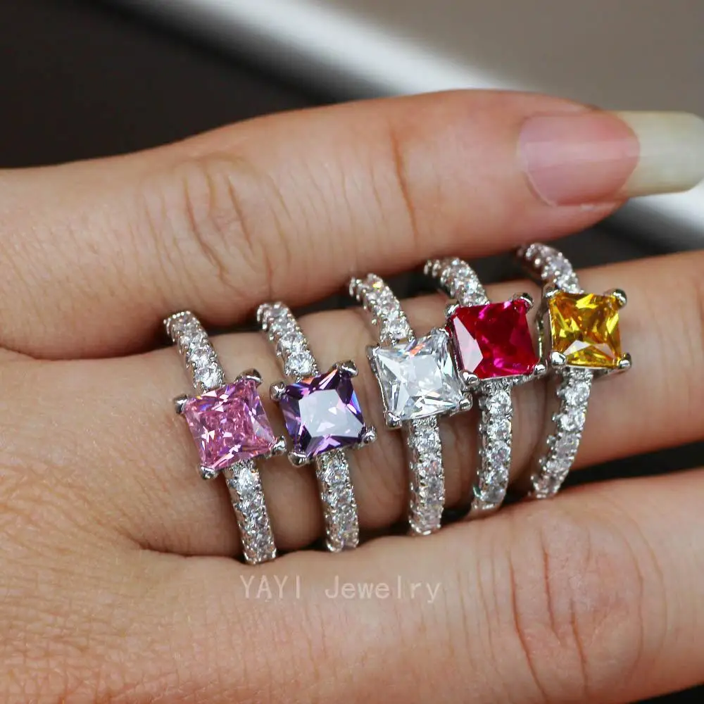 Wholesale YaYI Jewelry Fashion Princess Cut 2.4 CT Multi Cubic Zirconia Silver Color Engagement Wedding Party Lovers Rings
Wholesale YaYI Jewelry Fashion Princess Cut 2.4 CT Multi Cubic Zirconia Silver Color Engagement Wedding Party Lovers Rings