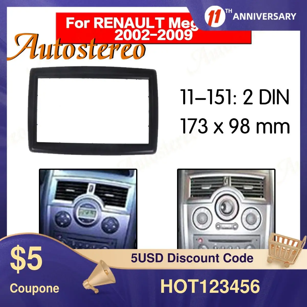 Car Fascia Dash Kit Panel Frame for 2009 RENAULT MEGANE Audio Fitting Adaptor auto stereo installation
Car Fascia Dash Kit Panel Frame for 2009 RENAULT MEGANE Audio Fitting Adaptor auto stereo installation