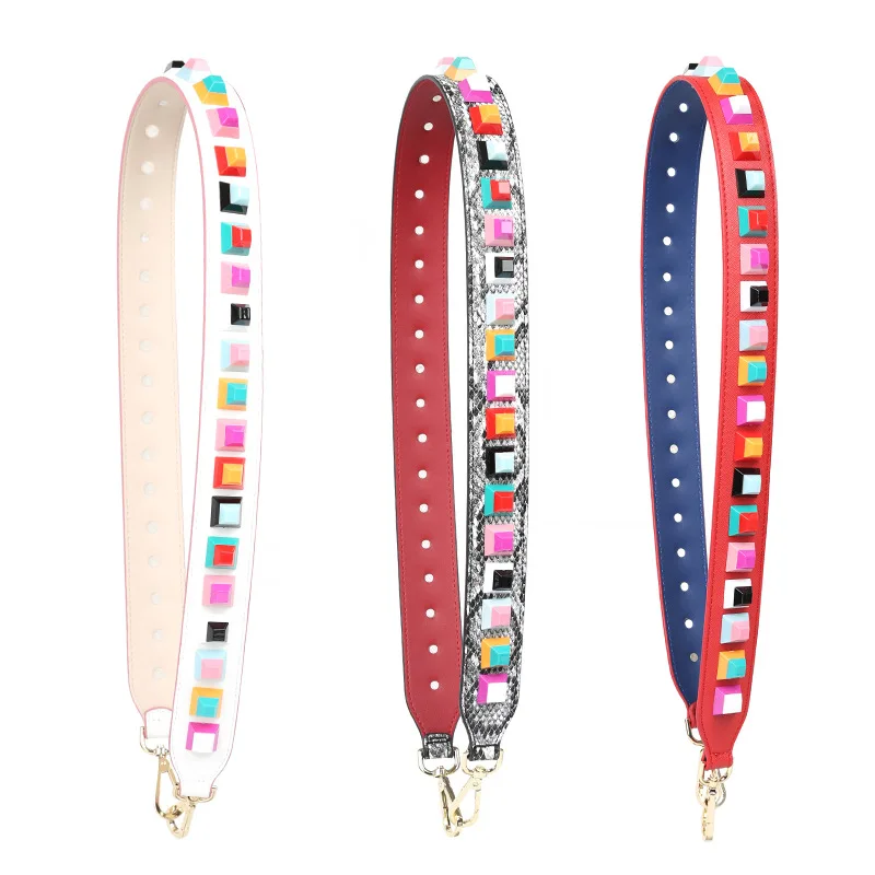 Plastic Rivet PU leather Shoulder Strap Women Casual Colorful Bag Part New Replacement Block Messenger Bag Belt Bag Handle
Plastic Rivet PU leather Shoulder Strap Women Casual Colorful Bag Part New Replacement Block Messenger Bag Belt Bag Handle