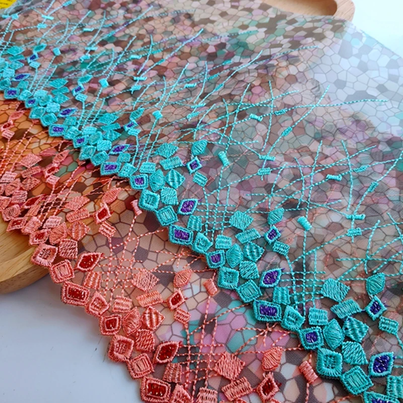 10Meters Apparel Accessories Blue Orange Geometric Pattern Lace Trim Applique Trimmings Sewing Fabric Lingerie Garment Clothes
10Meters Apparel Accessories Blue Orange Geometric Pattern Lace Trim Applique Trimmings Sewing Fabric Lingerie Garment Clothes
