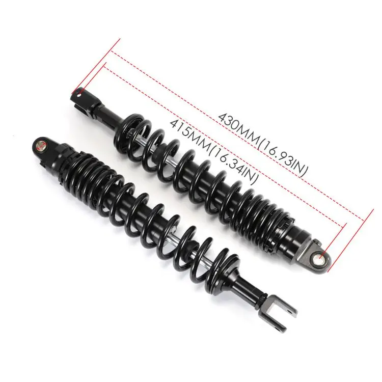 New 1 Pair 415MM 420MM Type U 8MM motorcycle Shock Absorber for Honda Yamaha Suzuki Kawasaki Dirt Bikes Gokart ATV Black
New 1 Pair 415MM 420MM Type U 8MM motorcycle Shock Absorber for Honda Yamaha Suzuki Kawasaki Dirt Bikes Gokart ATV Black