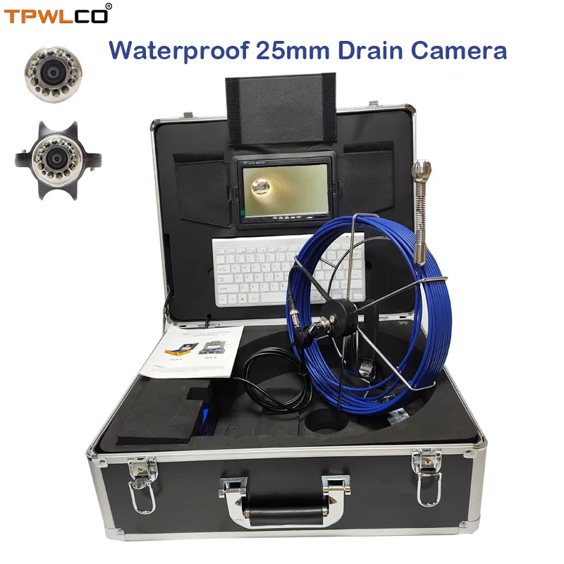 Waterproof 25mm Drain Video Camera With 12pcs LEDS 20m Cable 7inch Color Industrial Endoscope Inspection System DVR/Keyboard
Waterproof 25mm Drain Video Camera With 12pcs LEDS 20m Cable 7inch Color Industrial Endoscope Inspection System DVR/Keyboard