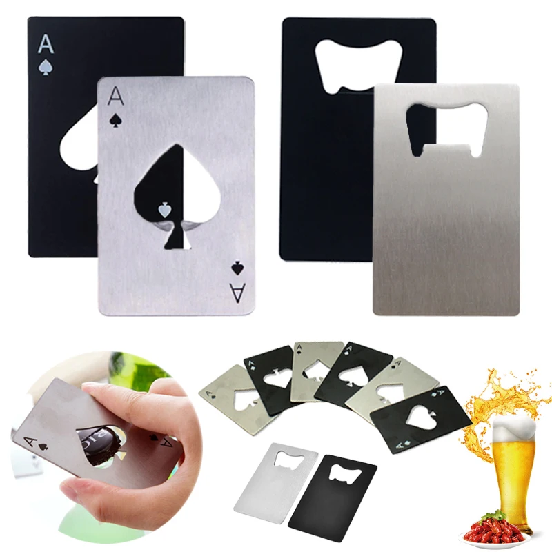 Black Poker Card Beer Bottle Opener Personalized Stainless Steel Credit Card Bottle Opener Spades Card Bar Tool Kitchen Tools
Black Poker Card Beer Bottle Opener Personalized Stainless Steel Credit Card Bottle Opener Spades Card Bar Tool Kitchen Tools
