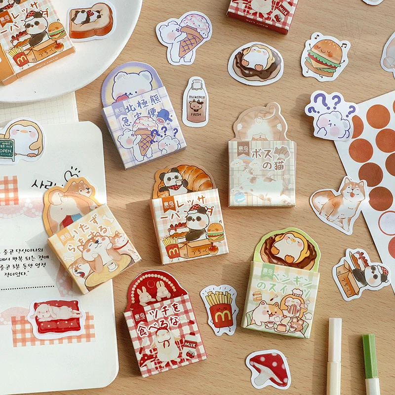 45 pcs/box Cute naughty animals dog cat Decorative Stickers Scrapbooking diy Stick Label Diary Stationery Album Journal Stickers
45 pcs/box Cute naughty animals dog cat Decorative Stickers Scrapbooking diy Stick Label Diary Stationery Album Journal Stickers
