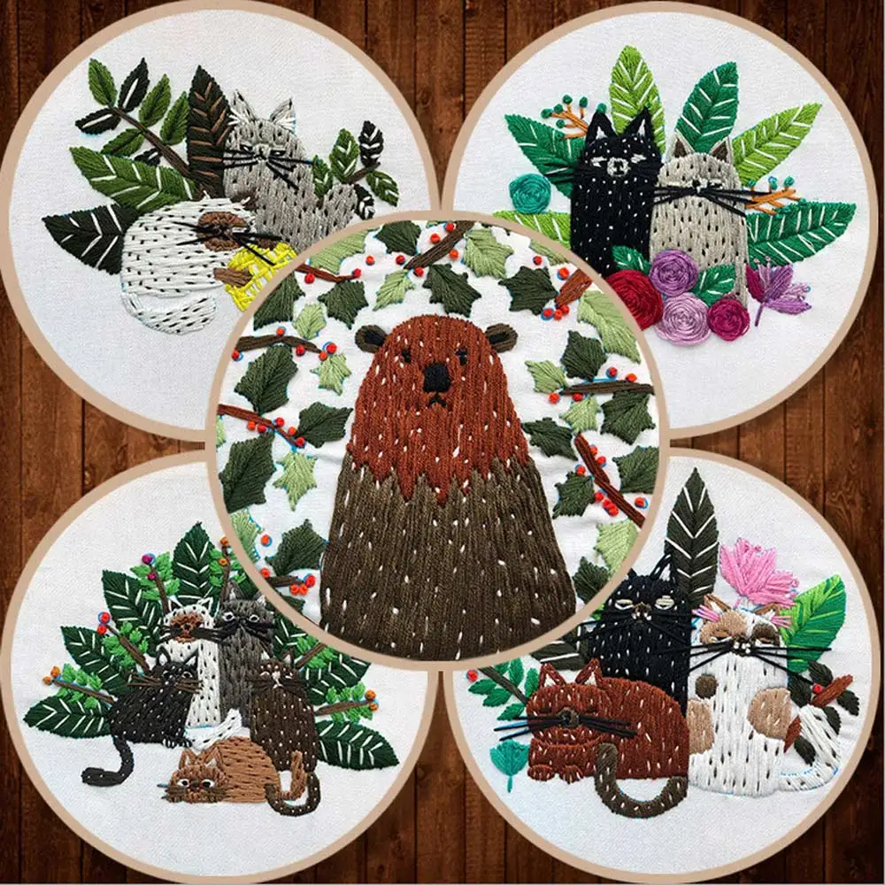 2 Sets Cartoon Cat Embroidery Knitting Kit DIY Handcrafts Material Package Cross Stitch For Beginner Home Art Decorate Paintings
2 Sets Cartoon Cat Embroidery Knitting Kit DIY Handcrafts Material Package Cross Stitch For Beginner Home Art Decorate Paintings