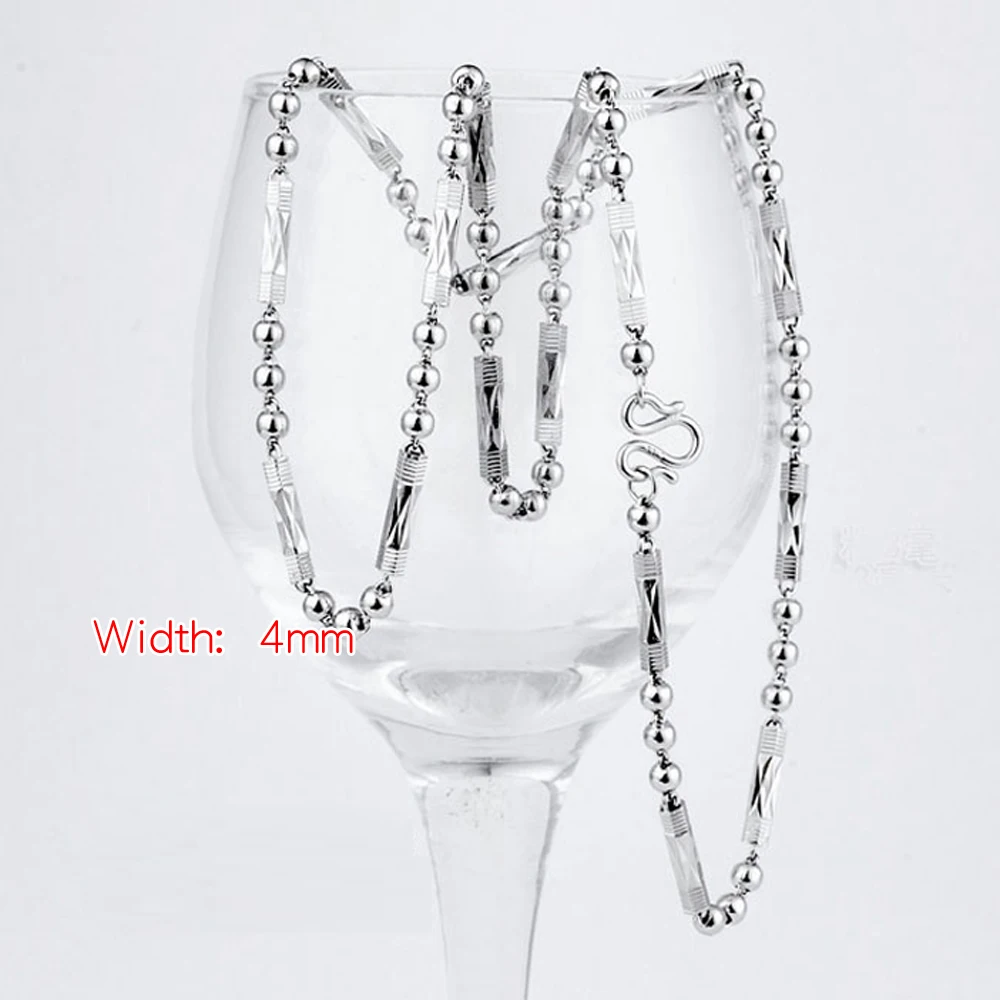 Wide 4/6MM Man Necklace 925 Solid Silver Necklace For Men Round Bead Six Corner Men Chain Personality Cool Guy Jewelry Gift
Wide 4/6MM Man Necklace 925 Solid Silver Necklace For Men Round Bead Six Corner Men Chain Personality Cool Guy Jewelry Gift