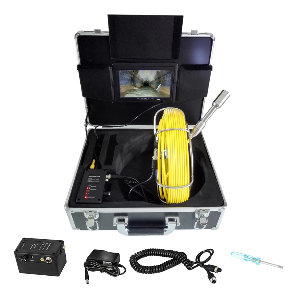 TP9200 23mm Waterproof Endoscope Camera Drain Pipe Inspection System with 8GB SD Card DVR 7" Screen 20-50m 12V4500mAh Battery
TP9200 23mm Waterproof Endoscope Camera Drain Pipe Inspection System with 8GB SD Card DVR 7" Screen 20-50m 12V4500mAh Battery