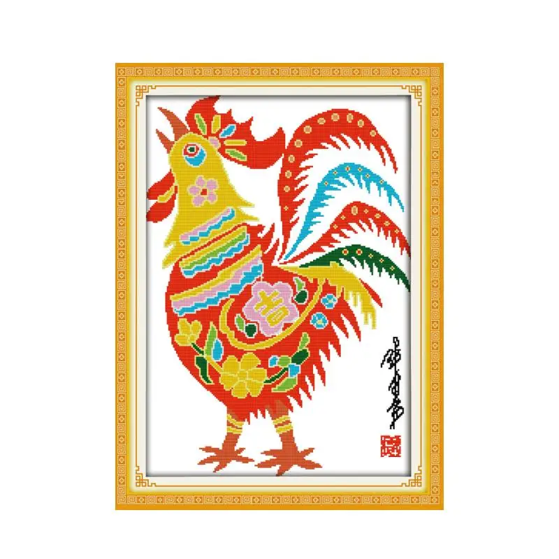 Paper cutting big rooster cross stitch kit 14ct 11ct pre stamped canvas cross stitching embroidery DIY handmade needlework
Paper cutting big rooster cross stitch kit 14ct 11ct pre stamped canvas cross stitching embroidery DIY handmade needlework