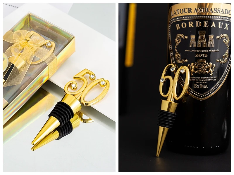 50th Wine Wedding Favors of 60th Bottle Wine stopper gift For Wedding reception gift and 50th anniversary bottle Favors 25Pcs
50th Wine Wedding Favors of 60th Bottle Wine stopper gift For Wedding reception gift and 50th anniversary bottle Favors 25Pcs