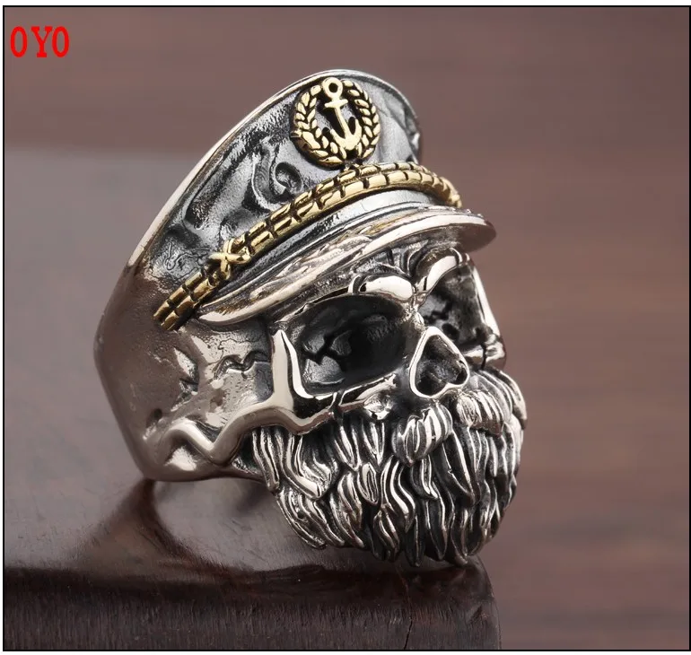 S925 sterling silver antique style personality skull men's adjustable size ring
S925 sterling silver antique style personality skull men's adjustable size ring
